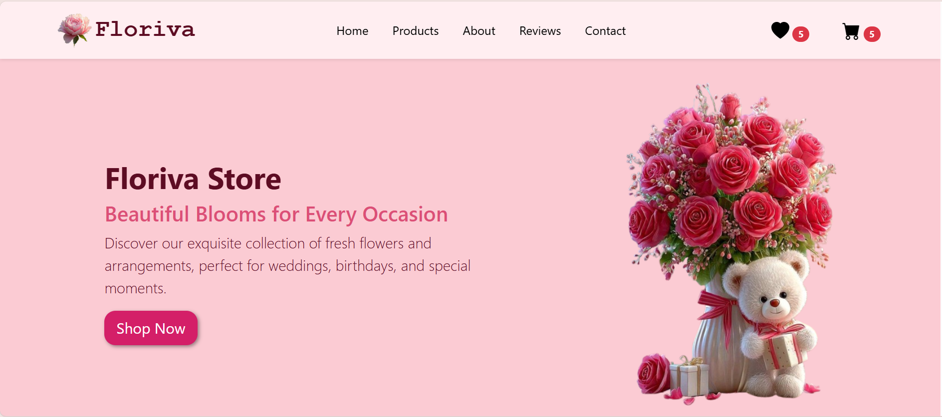 screenshot of floriva project